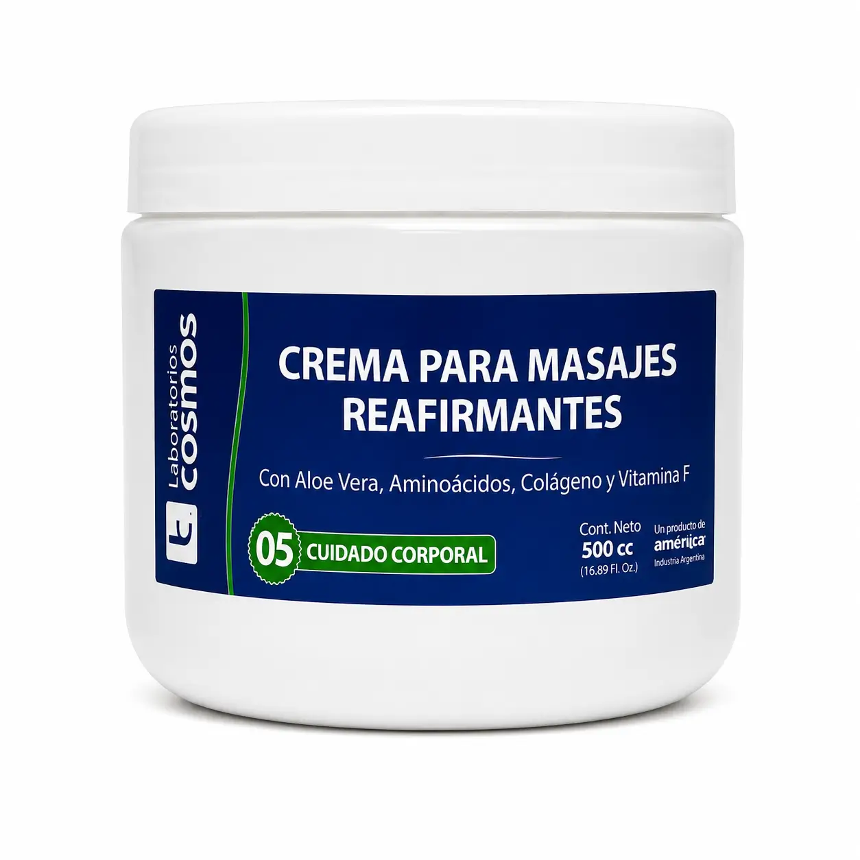 Crema para masajes reafirmantes 500 cc.