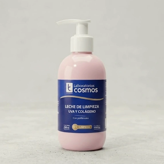 Leche de limpieza de uva y colágeno